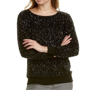 NEW* Lafayette 148 New York Nessa Sequin Metallic NWOT Large Sparkly Top Shirt